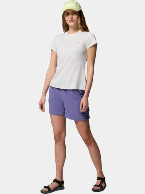 tricou pentru sport, cu maneci scurte pt. femei Columbia Bluebird Canyon II Short Sleeve Crew alb 5
