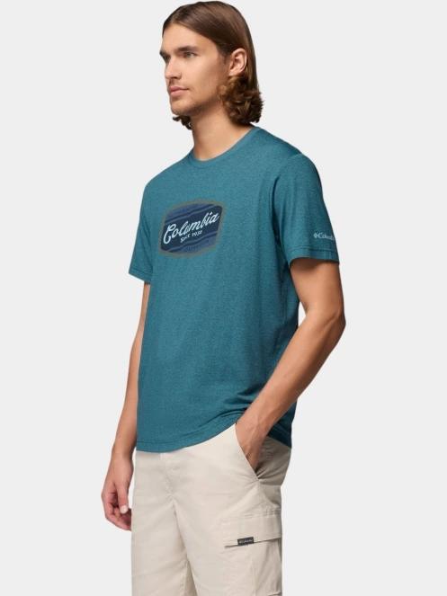 tricou pentru sport, cu maneci scurte pt. barbati Columbia Parsons Point Short Sleeve Graphic Tee albastru 3