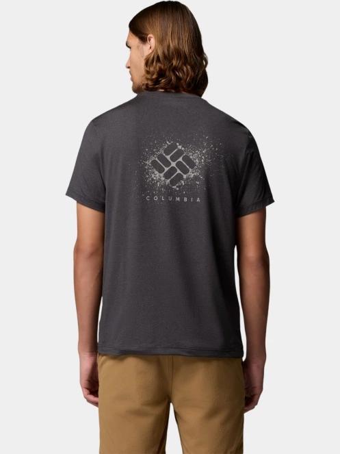 tricou pentru sport, cu maneci scurte pt. barbati Columbia Parsons Point Short Sleeve Back Graphic Tee negru 4