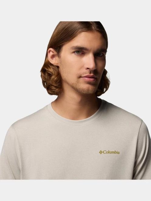 tricou pentru sport, cu maneci scurte pt. barbati Columbia Parsons Point Short Sleeve Back Graphic Tee nisip 6