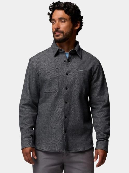 camasa cu maneci lungi pt. barbati Columbia Twill River Long Sleeve Knit Shirt negru 2