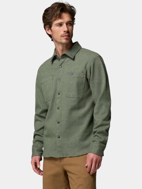 camasa cu maneci lungi pt. barbati Columbia Twill River Long Sleeve Knit Shirt verde inchis 3