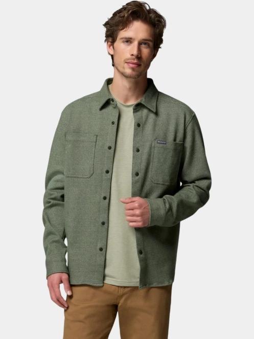 camasa cu maneci lungi pt. barbati Columbia Twill River Long Sleeve Knit Shirt verde inchis 7