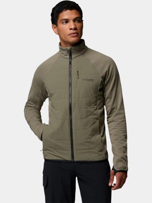 strat intermediar hibrid pt. barbati Columbia Arctic Crest II Hybrid Full Zip verde 2