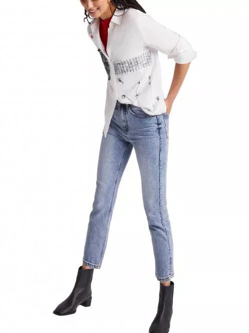 bluza pt. femei Desigual Cam Chicago alb 4
