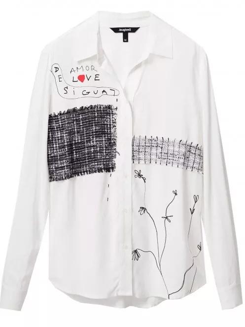 bluza pt. femei Desigual Cam Chicago alb 5