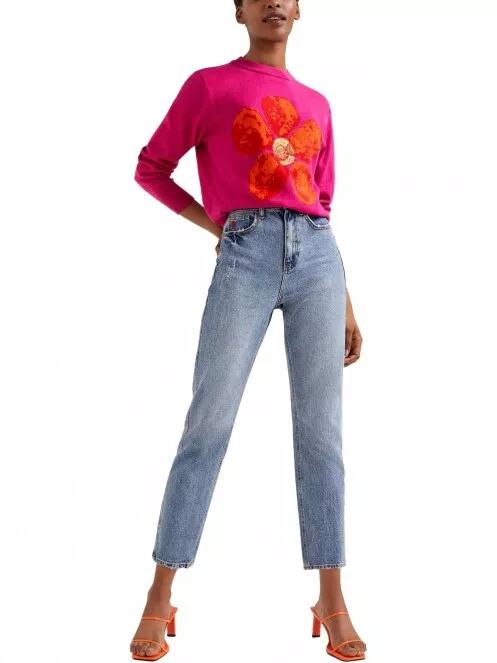 pulover pt. femei Desigual Jers Nacha magenta 4