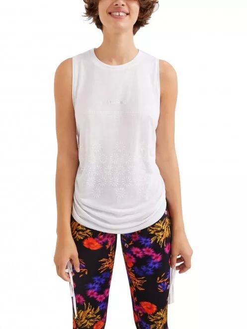 maiou pt. femei Desigual Ts Tulum alb 2