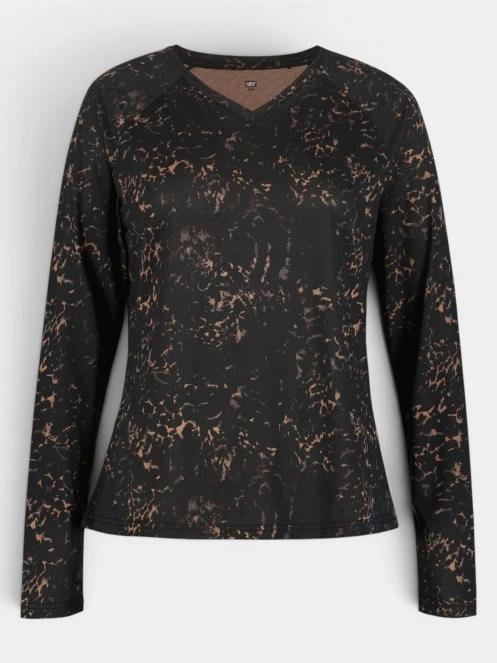 tricou cu maneci lungi, pentru sport pt. femei Rukka Rukka Muotka Print negru 6