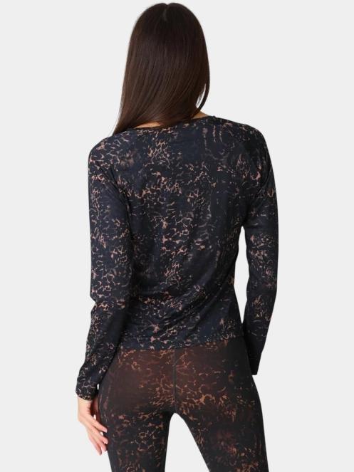 tricou cu maneci lungi, pentru sport pt. femei Rukka Rukka Muotka Print negru 4