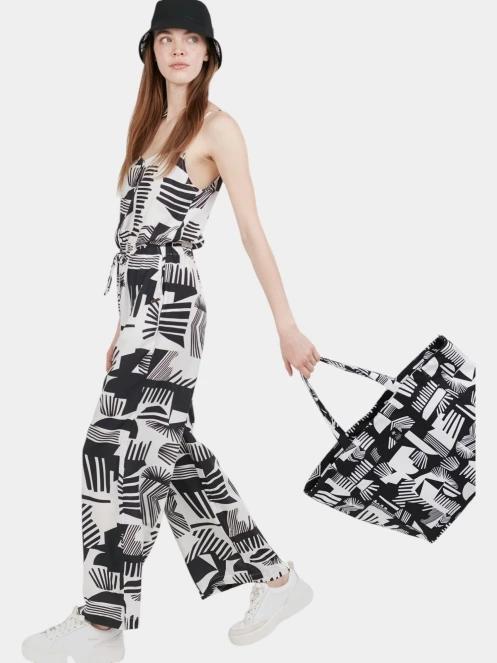 salopete pt. femei Fundango Alisha Jumpsuit negru 4