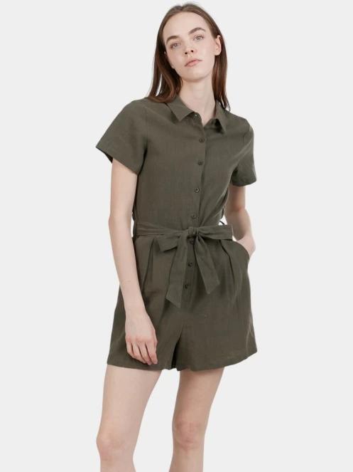 salopete pt. femei Fundango Senna Romper oliv 2