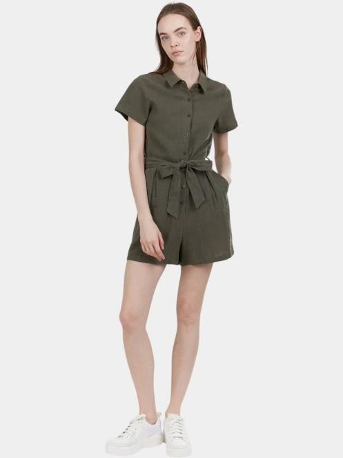 salopete pt. femei Fundango Senna Romper oliv 4