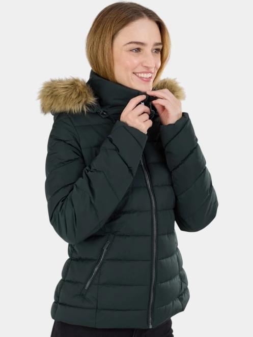 geaca matlasata de tranzitie pt. femei Fundango Urban Lite Jacket oliv 2