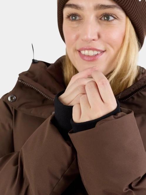 gaca de iarna matlasata pt. femei Fundango Cosycoat Long Padded Jacket maro 9