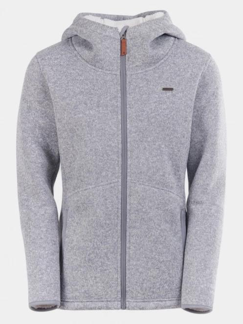pulover cu gluga pt. femei Fundango Ara Fleece Jacket gri 8