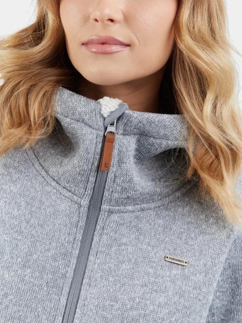pulover cu gluga pt. femei Fundango Ara Fleece Jacket gri 5