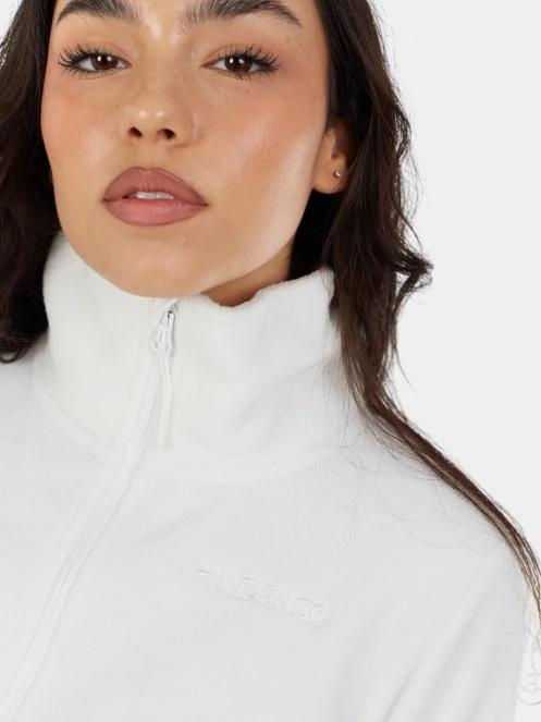 pulover polar pt. femei Fundango Serena Fleece Jacket alb 7