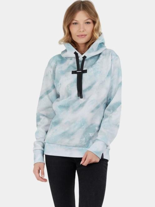 pulover cu gluga pt. femei Fundango Challenger Pullover albastru deschis 2