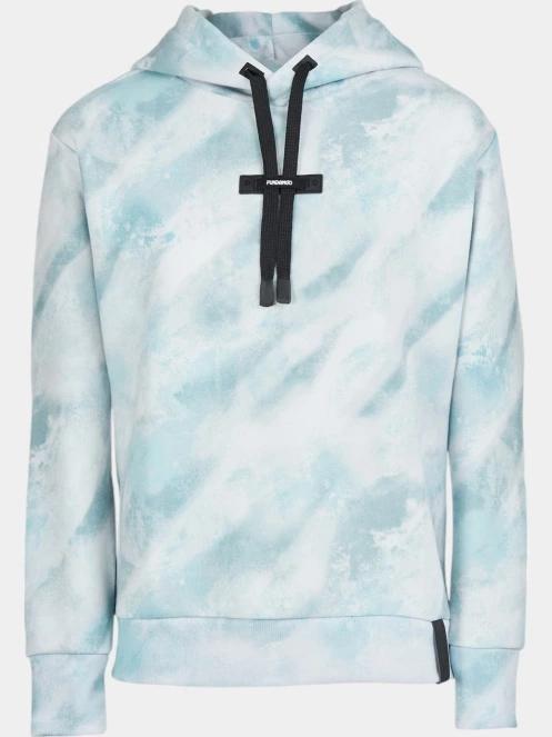 pulover cu gluga pt. femei Fundango Challenger Pullover albastru deschis 8