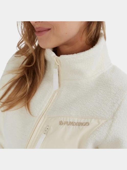 pulover polar pt. femei Fundango Shiloh Fleece Jacket alb 6