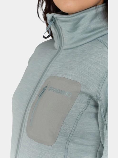 pulover polar pt. femei Fundango Antilles Melange Jacket verde 7