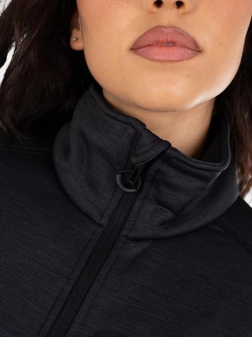pulover polar pt. femei Fundango Antilles Melange Jacket negru 6