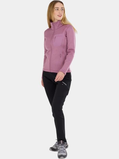 pulover polar pt. femei Fundango Antilles Melange Jacket roz 7