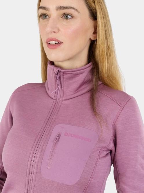 pulover polar pt. femei Fundango Antilles Melange Jacket roz 8