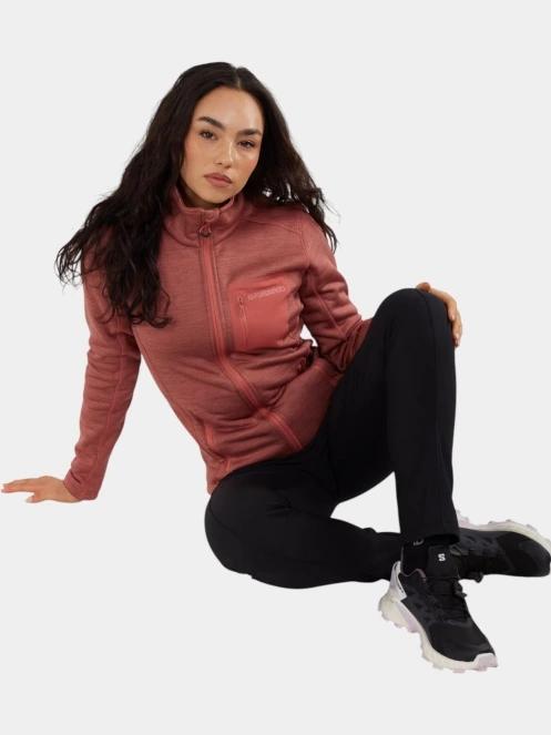 pulover polar pt. femei Fundango Antilles Melange Jacket roz 4
