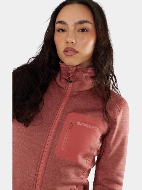 pulover polar pt. femei Fundango Antilles Melange Jacket roz 6