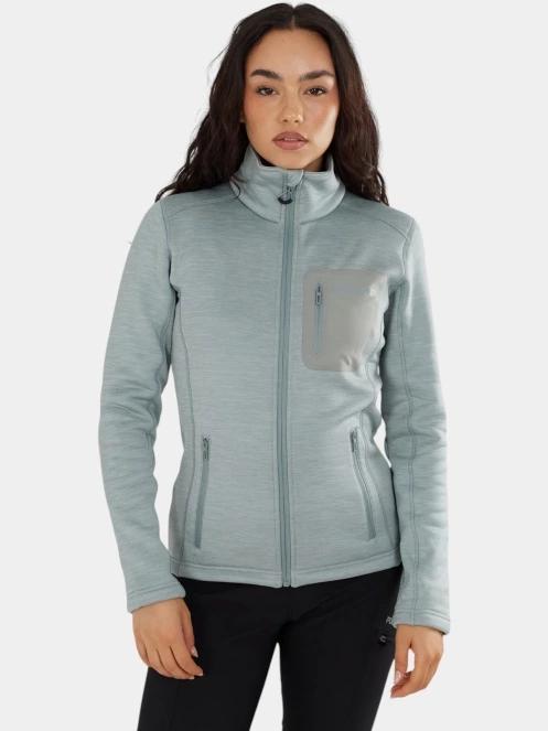pulover polar pt. femei Fundango Antilles Melange Jacket verde 2