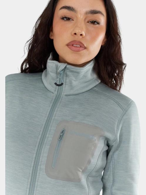 pulover polar pt. femei Fundango Antilles Melange Jacket verde 6