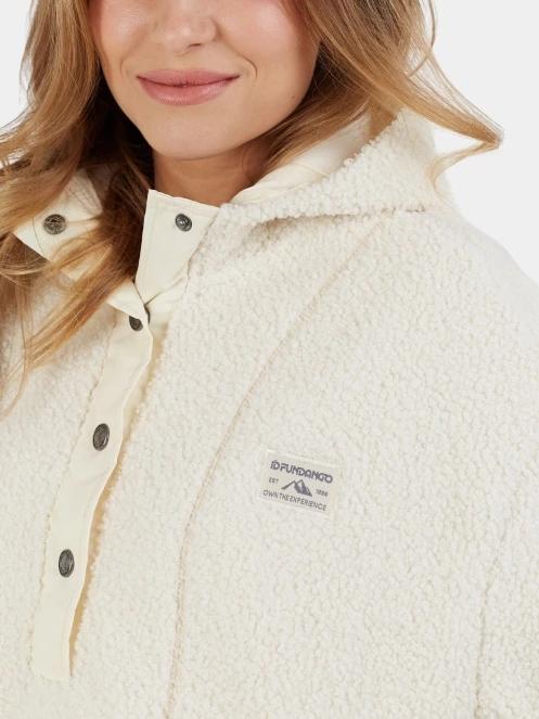pulover cu gluga pt. femei Fundango Juniper Pile Jacket alb 8