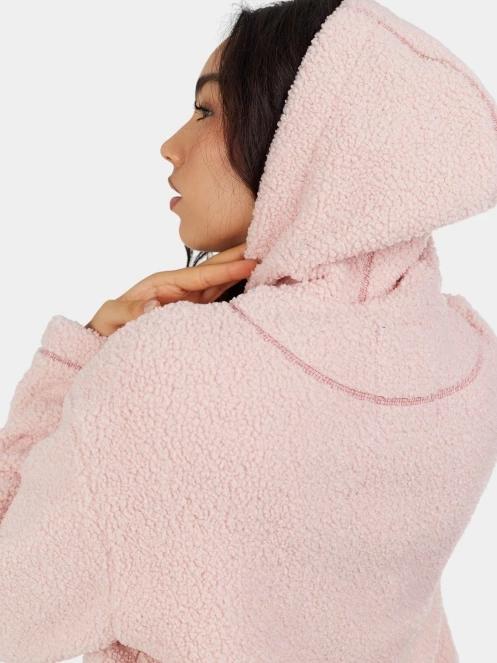 pulover cu gluga pt. femei Fundango Juniper Pile Jacket roz 5