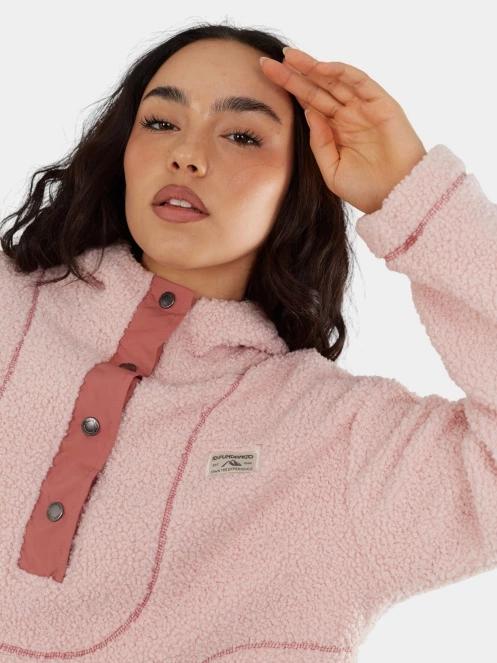 pulover cu gluga pt. femei Fundango Juniper Pile Jacket roz 6