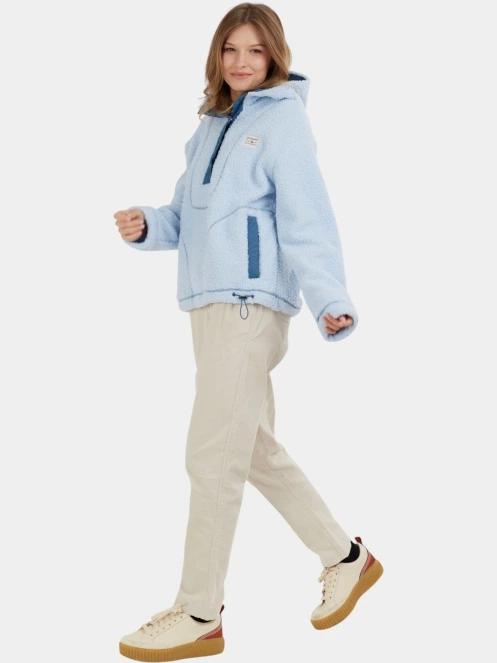 pulover cu gluga pt. femei Fundango Juniper Pile Jacket albastru deschis 6