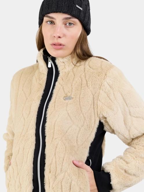 strat intermediar hibrid pt. femei Fundango Marigold Shearling Jacket nisip 9