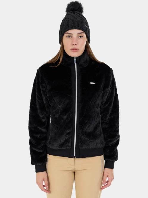 strat intermediar hibrid pt. femei Fundango Marigold Shearling Jacket negru 2