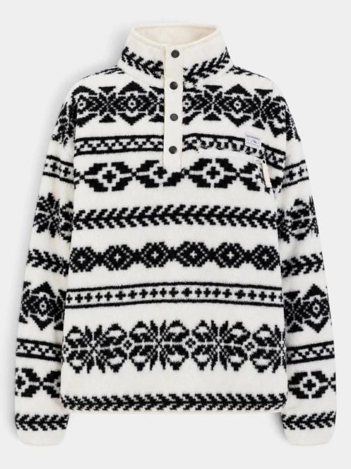 pulover polar pt. femei Fundango Pacha Fleece Jacket alb 8