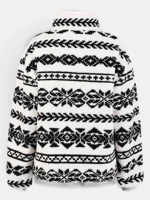 pulover polar pt. femei Fundango Pacha Fleece Jacket alb 9