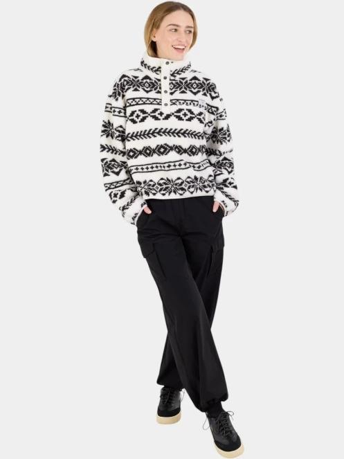 pulover polar pt. femei Fundango Pacha Fleece Jacket alb 4