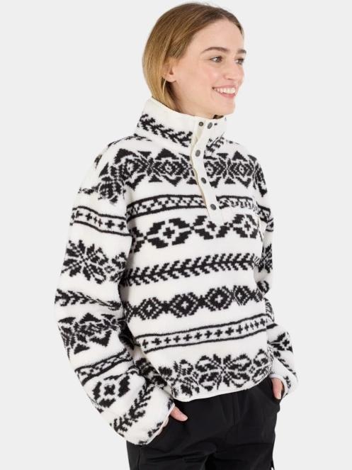 pulover polar pt. femei Fundango Pacha Fleece Jacket alb 5