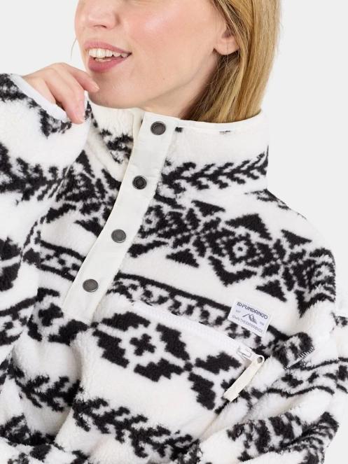 pulover polar pt. femei Fundango Pacha Fleece Jacket alb 7
