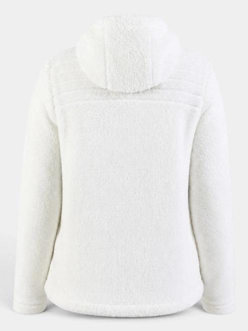 pulover polar pt. femei Fundango Zealand Plush Pile Jacket alb 8