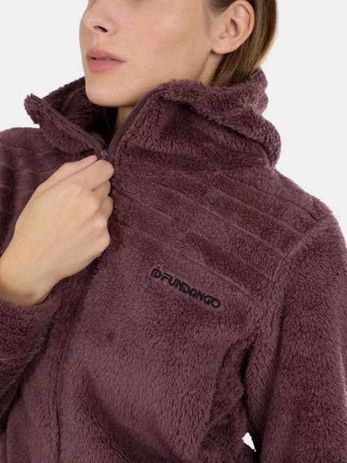 pulover polar pt. femei Fundango Zealand Plush Pile Jacket violet 5