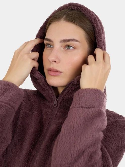 pulover polar pt. femei Fundango Zealand Plush Pile Jacket violet 6