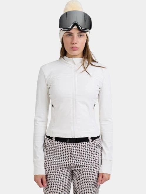 tricou cu maneci lungi, pentru sport pt. femei Fundango Flow Thermo Zip Up nisip 2