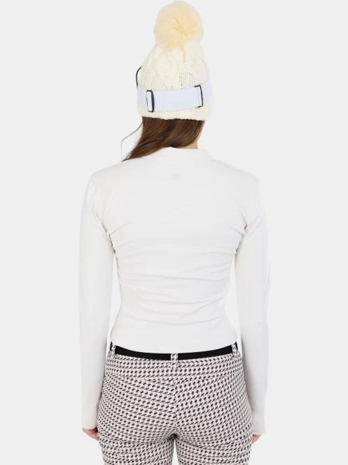 tricou cu maneci lungi, pentru sport pt. femei Fundango Flow Thermo Zip Up nisip 3