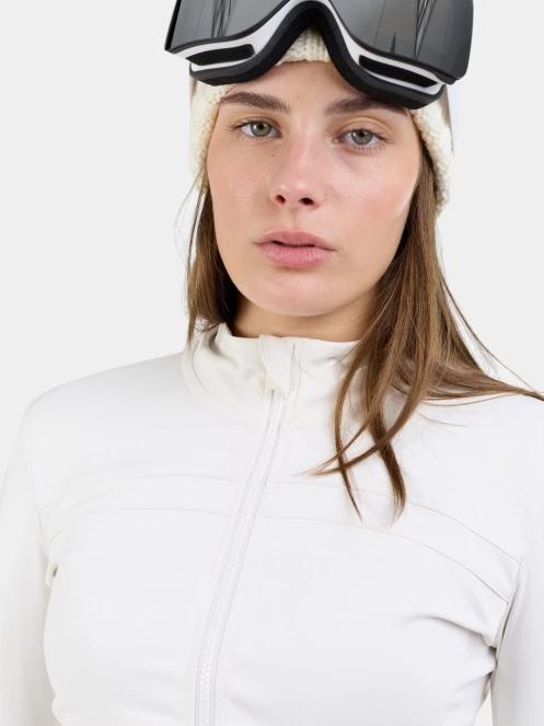 tricou cu maneci lungi, pentru sport pt. femei Fundango Flow Thermo Zip Up nisip 6